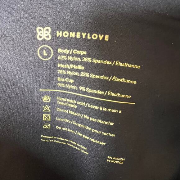 Honey Love Tank Top Womens Size L Black Liftwear Padded Shapewear Tummy Slimming - Picture 2 of 15